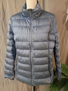 Eddie Bauer Sky Blue Quilted Packable Puffer Jacket